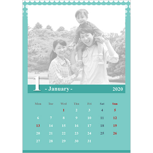 2026 年度カレンダー (A4 サイズ・タテ) 画像スライド-1